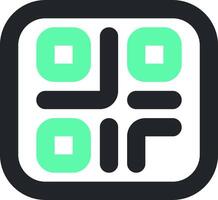 The logo for a company that makes a qr code scanner vector