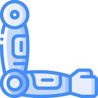 A robot is standing on its legs vector