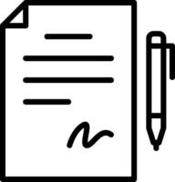 A pen and paper icon with a note vector