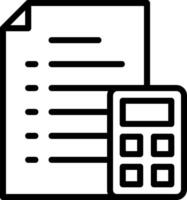 A calculator and paper icon on a white background vector