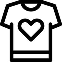 A t - shirt with a heart in the middle vector