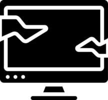 A computer monitor with a paper clip on it vector