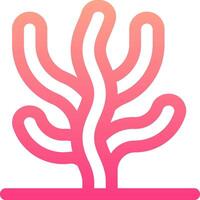 A pink and orange icon of a tree vector