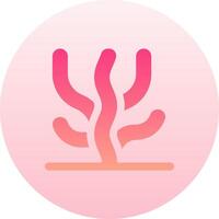 A pink icon with a coral plant vector