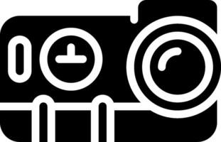 A black and white camera icon on a white background vector