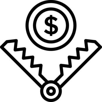 A key and a dollar sign in the middle of a key vector