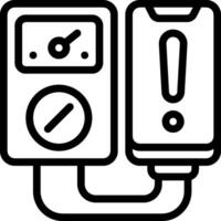 A black and white image of a gas meter vector