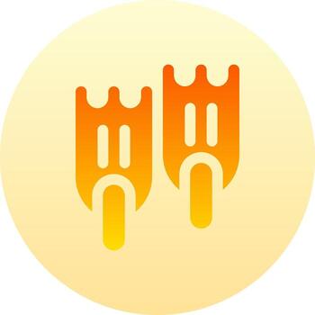 Two forks with flames on them in a circle vector