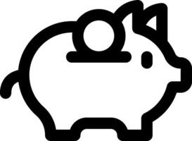 Piggy bank icon with a coin in it vector