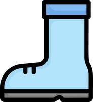 A blue boot with a blue sole vector