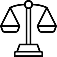A scale of justice icon on a white background vector