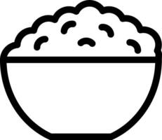 Rice bowl icon on white background vector