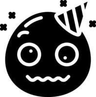 A black and white image of a smiling emoticon vector