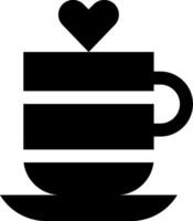 Coffee cup icon with heart vector