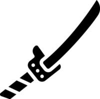 A black and white silhouette of a sword vector