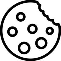A black and white image of a cookie vector