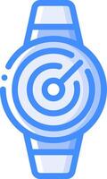 A watch with a circle on it vector