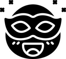 A black and white mask with a smile vector