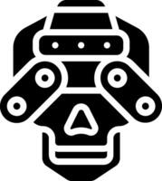 A skull with a pair of goggles on it vector