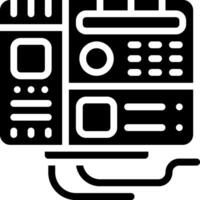 A black and white image of a phone and a computer vector