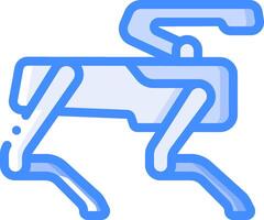 A blue robot with a handle on it vector