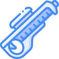 A blue tool with a wrench on it vector