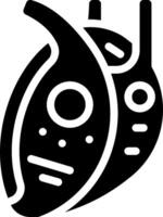 A black and white image of a heart with two faces vector