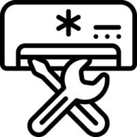 A black and white icon of a refrigerator and wren vector