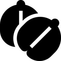 Two black and white icons of two beans vector