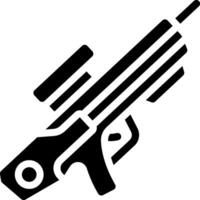 A black and white gun icon on a white background vector