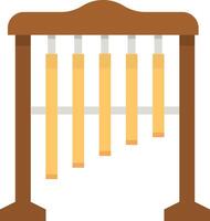 A wooden xylophone with sticks on it vector