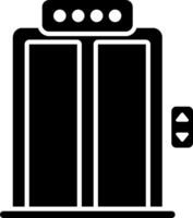 A black and white image of a black and white elevator vector