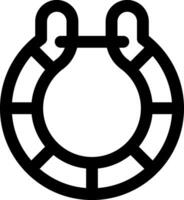 A horseshoe with a rope around it vector