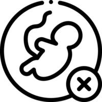 A black and white icon of a baby in a circle vector