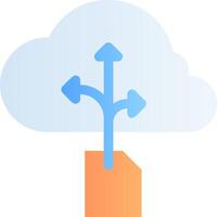 A cloud with arrows pointing up and down vector