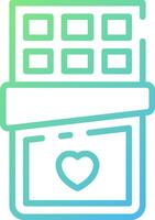 A chocolate box with a heart on it vector