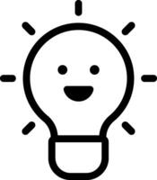 A light bulb with a smiling face vector