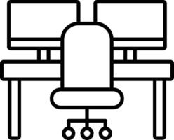 Office chair icon vector
