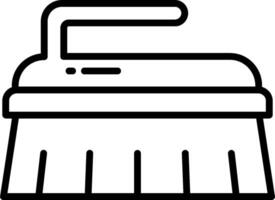 A black and white brush icon on a white background vector