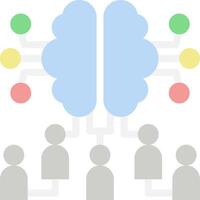 A brain with people around it vector