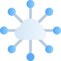 Cloud computing network diagram vector