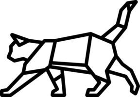 A black and white drawing of a cat vector