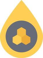 A yellow drop with a hexagon in the middle vector