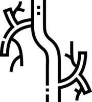 A black and white illustration of a tree with branches vector