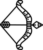 A bow and arrow icon on a white background vector