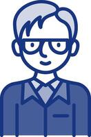 A man in glasses and a tie vector