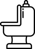 A toilet with a seat and lid vector