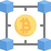Bitcoin block chain technology vector