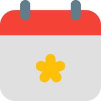 A calendar with a flower on it vector