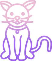 A cat is sitting on a white background vector